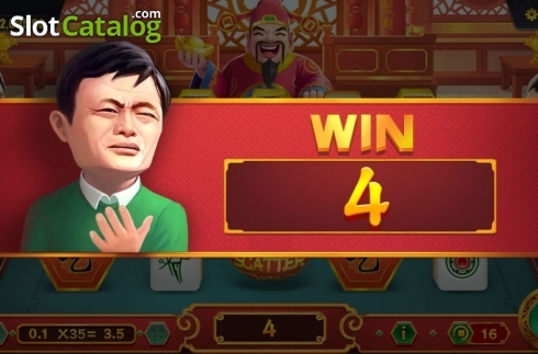 Win Screen. Mahjong King (Dream Tech) slot