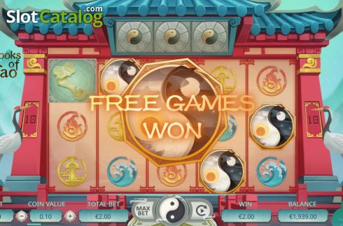 Free Spins 1. Books of Tao slot