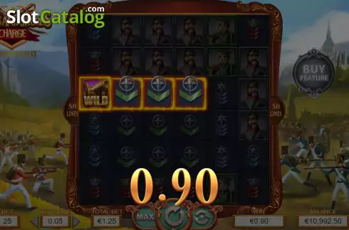 Win Screen. Sabres and Swords Charge Gigablox slot