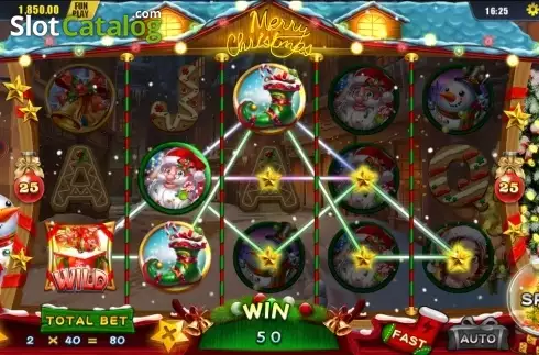 Win Screen. Merry Xmas (Dream Tech) slot