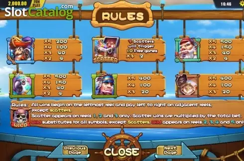 Captura de tela5. Pirates Treasure (Dream Tech) slot