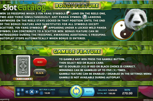 Features 1. Wild Giant Panda slot