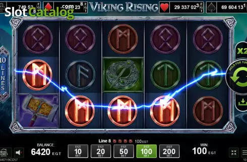 Win screen 2. Viking Rising slot