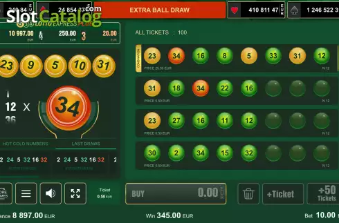 画面5. Lotto Express 5/35 Plus カジノスロット