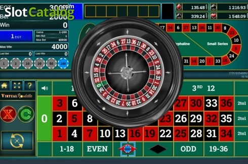 画面4. Virtual Roulette (Amusnet Interactive) カジノスロット
