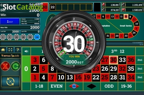 画面6. Virtual Roulette (Amusnet Interactive) カジノスロット