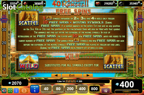 Скрін6. 40 Almighty Ramses II слот