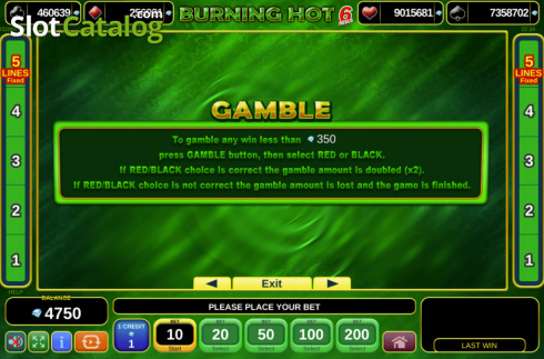 Gamble. Burning Hot 6 Reels slot