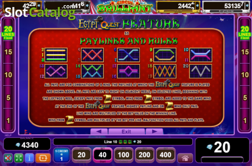 Captura de tela7. Circus Brilliant Egypt Quest slot