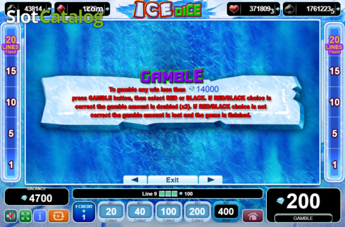 Bildschirm9. Ice Dice slot