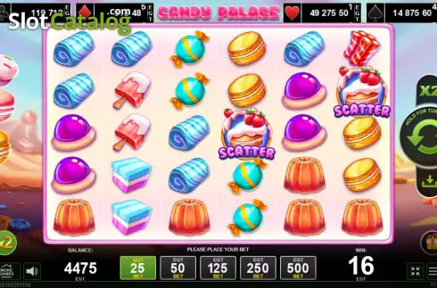 Game screen. Candy Palace slot