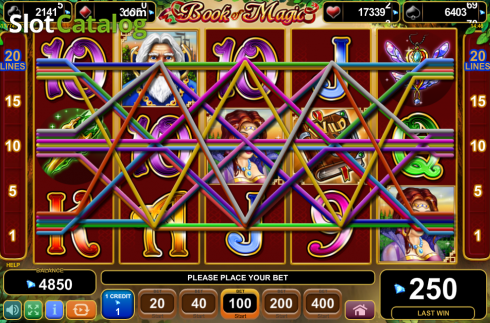 画面7. Book of Magic (Amusnet Interactive) カジノスロット