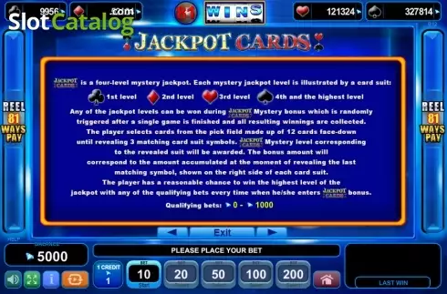 Paytable 4. 81 Wins slot