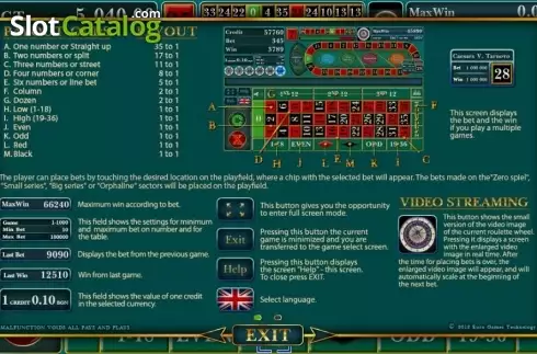 画面4. European Roulette (Amusnet Interactive) カジノスロット