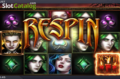 Respin Feature. Blood Lust slot