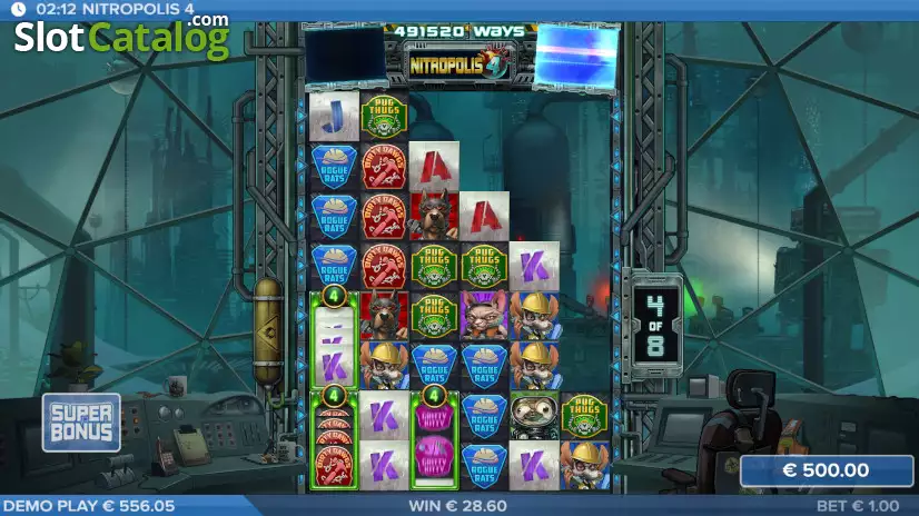 Täckningen av videospelet i spelautomaten Nitropolis 4