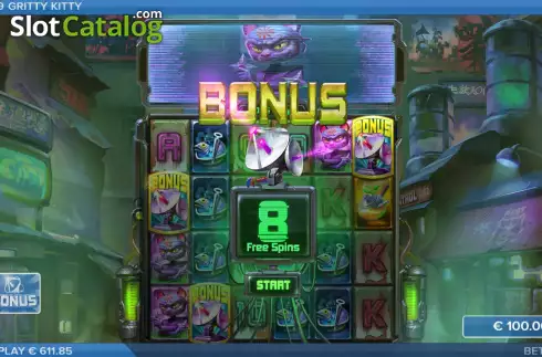 Free Spins Win Screen 2. Gritty Kitty of Nitropolis slot