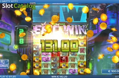 Free Spins Win Screen 6. Gritty Kitty of Nitropolis slot