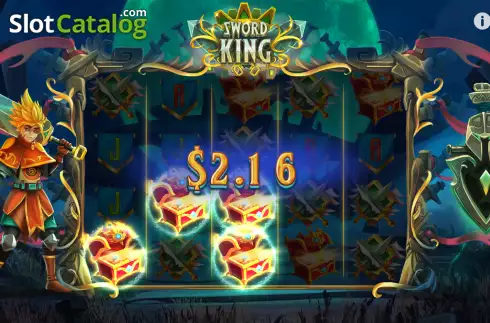 Win screen. Sword King slot