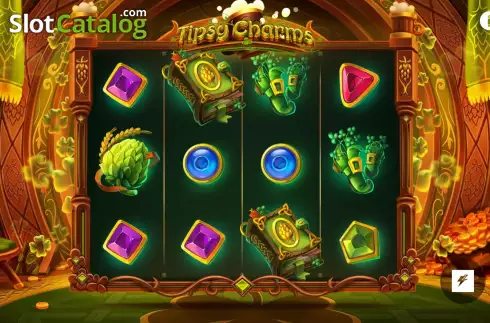 Game screen. Tipsy Charms slot