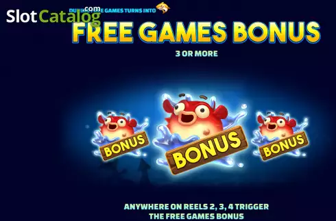 Free Games Bonus screen. It's Shark Time slot