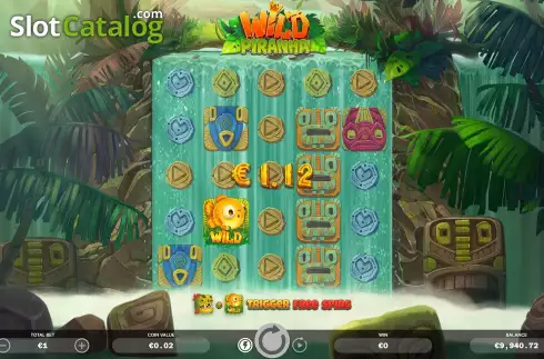 Win Screen. Wild Piranha slot