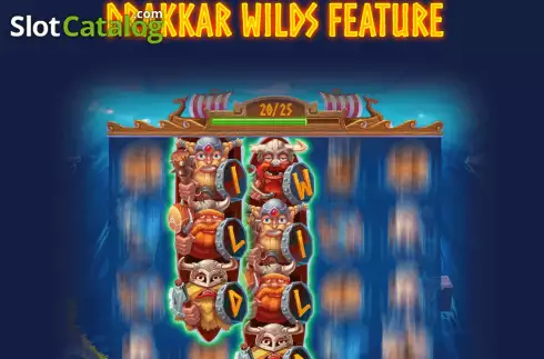 Game Features screen. Vikings Wild slot