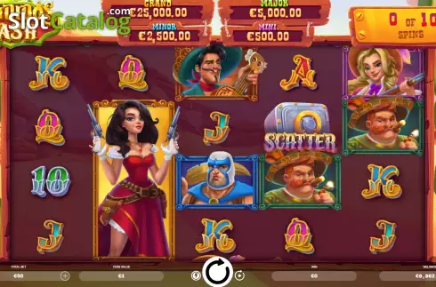 Game screen. Bandidos Cash slot