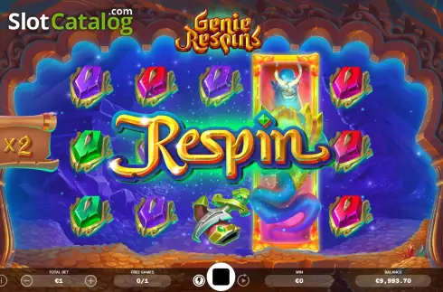 Win Screen 2. Genie Respins slot