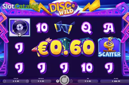 Win screen. Disco Wild slot