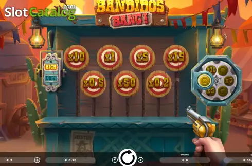 Game screen. Bandidos Bang! slot