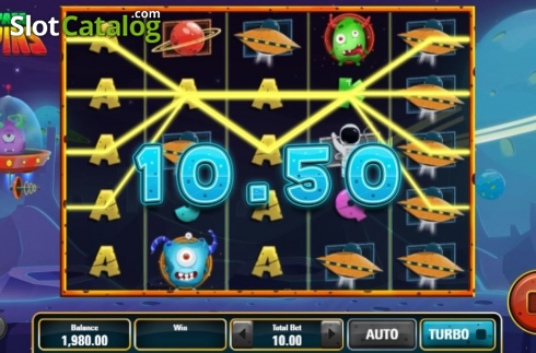 Win Screen. Space Spins (Electric Elephant) slot