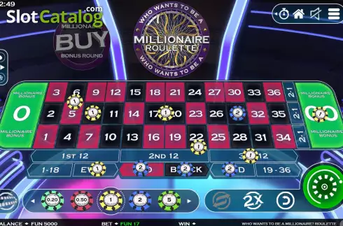 Game Screen 2. Who Wants To Be A Millionaire Roulette (Electric Elephant) slot