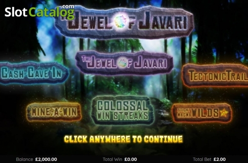 画面2. The Jewel of Javari カジノスロット