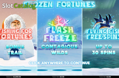画面2. Frozen Fortunes (フローズン・フォーチュン) カジノスロット