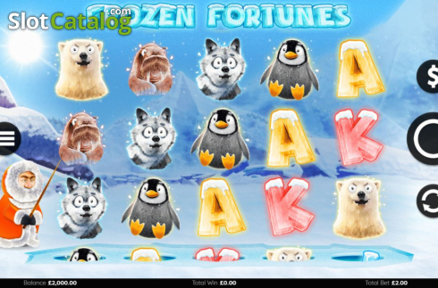 Reel Screen. Frozen Fortunes slot