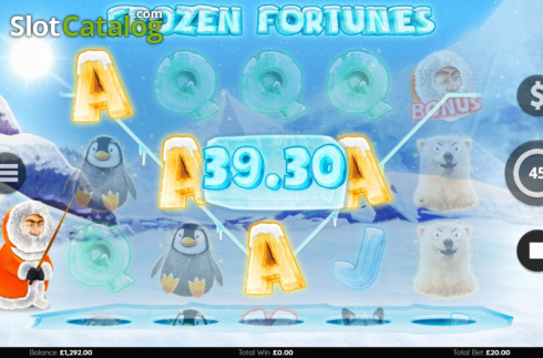 Win Screen 1. Frozen Fortunes slot