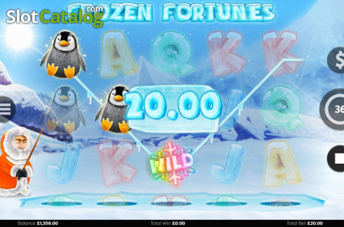 Win Screen 2. Frozen Fortunes slot