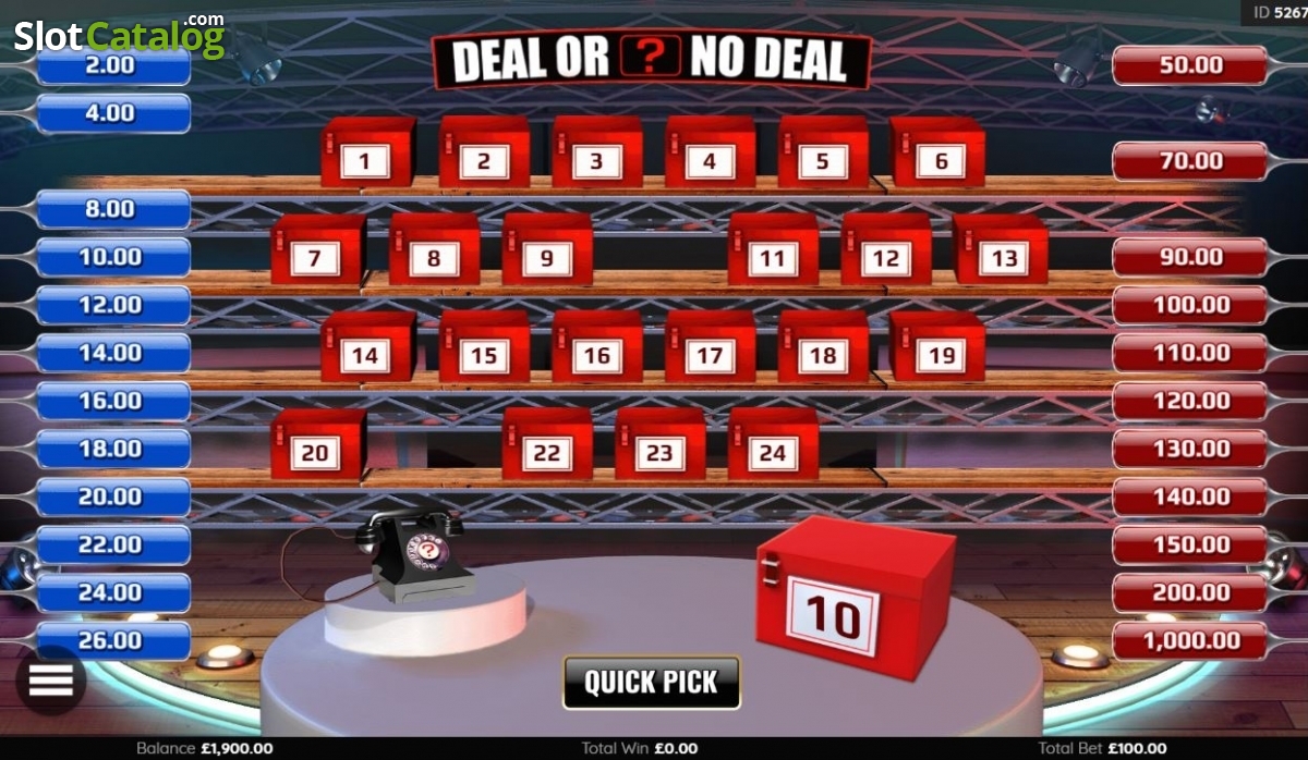 online casino deal or no deal