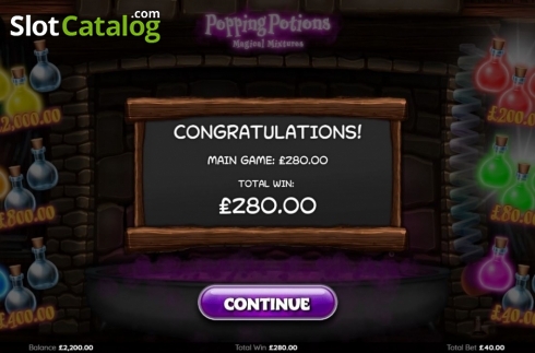 Game Screen 3. Popping Potions Magical Mixtures slot