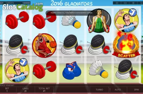 Écran6. 2016 Gladiators Machine à sous