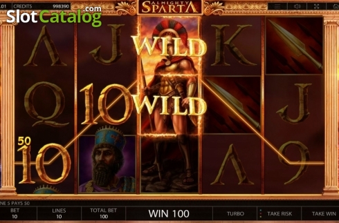 Win Screen 3. Almighty Sparta slot