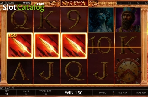 Win Screen 2. Almighty Sparta slot