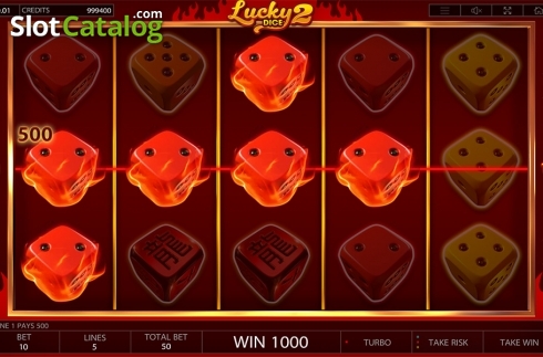 Win screen 2. Lucky Dice 2 slot