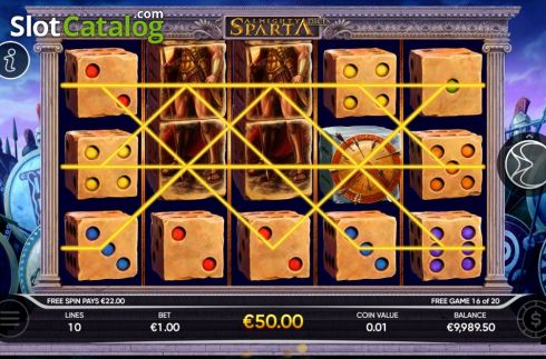 Win screen 3. Almighty Sparta Dice slot