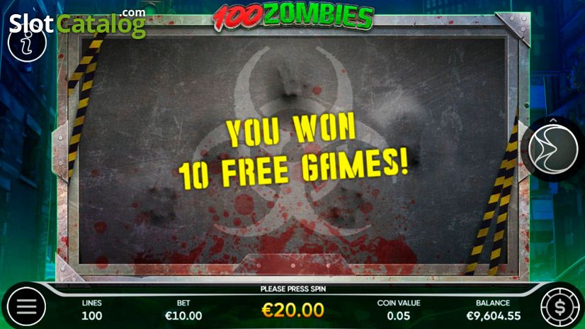 Video 100 Zombies free spins
