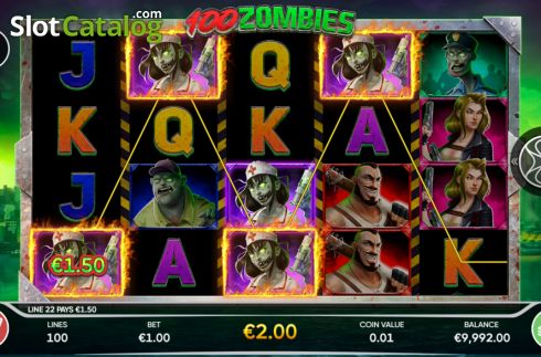 Win screen. 100 Zombies slot