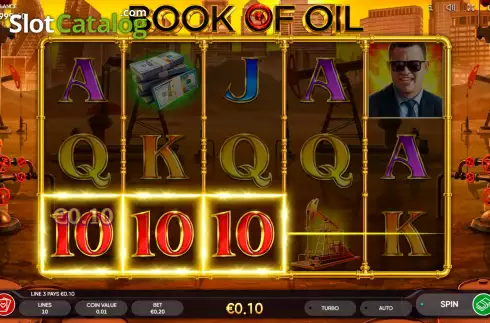 Win screen. Book of Oil slot
