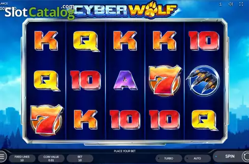 Game Screen. Cyber Wolf slot
