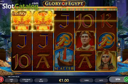 Win Screen. Glory of Egypt slot